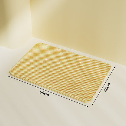 Extra Large Cat Litter Mat Heavy Duty Anti Tracking Litter Box Mat with Low Profile Edge Non Slip Bottom for Kitty Litter Containment