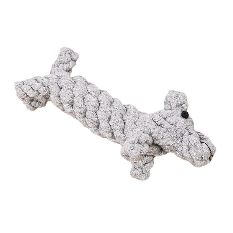 Durable Natural Cotton Rope Chew Toy for Puppies Small Breed Dogs Interactive Pet Toys for Teething and Dental Health