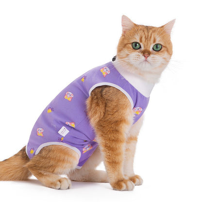 Post Surgery Cat Recovery Suit for Female Cats Anti Lick Cone Alternative Soft Breathable Pet Surgical Suit Spay Neuter Recovery