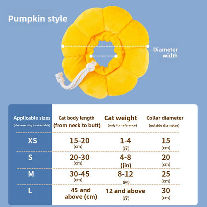 Sunflower Elizabethan Collar Pet Collar Cat Elizabethan Collar Dog Collar Neutering Anti-Lick Collar