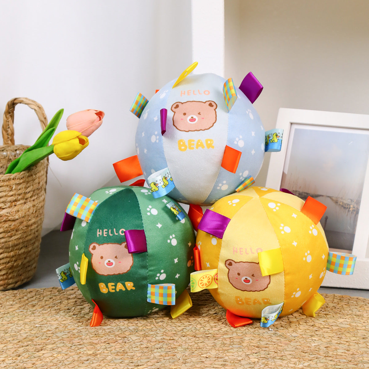 Interactive Squeaky Ball Dog Toy Large Plush Chew Toys for Boredom Relief and Energy Consumption for Golden Retriever Corgi Labrador Medium Large Breed Dogs