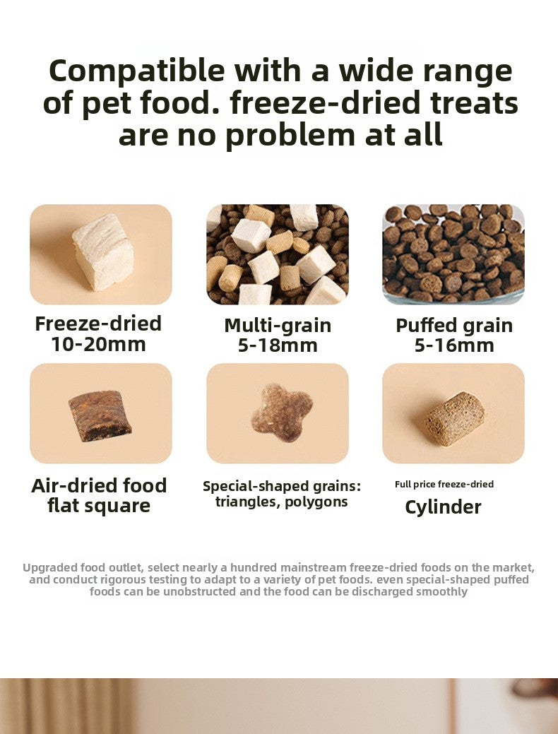 Automatic Cat Dog Water Dispenser with Food Feeder and Grain Storage Bucket