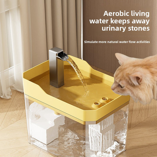 Automatic Cat Water Fountain 2L Large Capacity Smart Pet Water Dispenser with Filter for Fresh Circulating Water and Quiet Pump