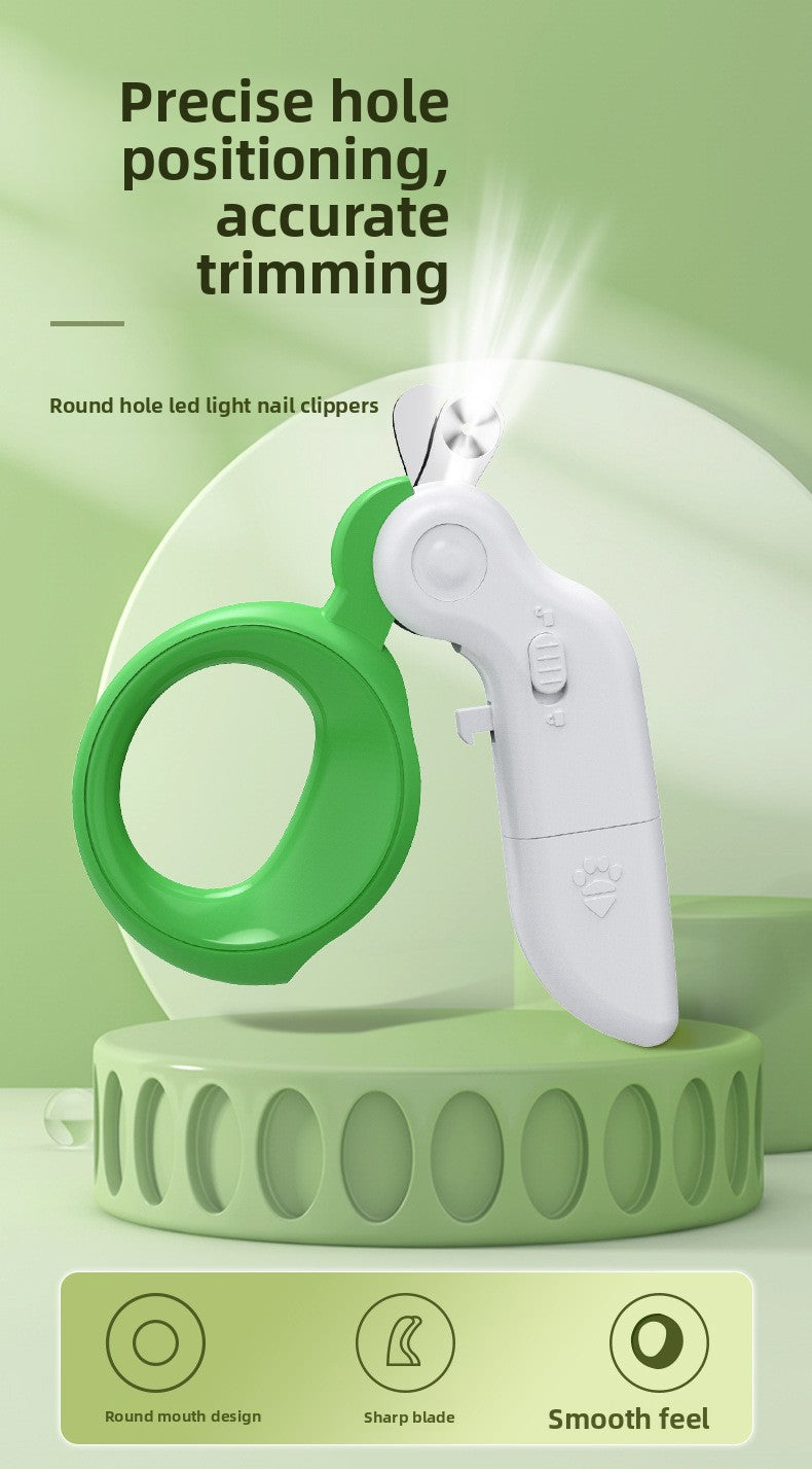 New Pet Nail Clippers with LED Light for Blood Line Observation, Dog Nail Clippers for Beginners, Pet Supplies