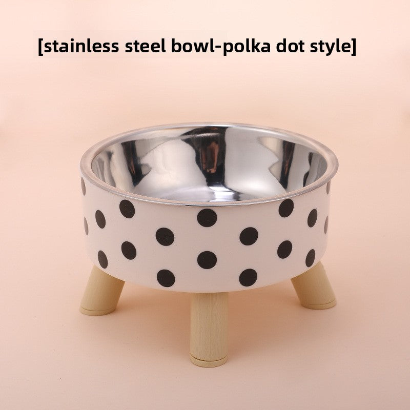 Elevated Anti Spill Cat Bowl Stainless Steel Pet Food and Water Dish with High Stand for Dogs Cats Non Slip Large Capacity Feeding Station