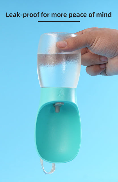 Portable Pet Water Bottle for Dogs and Cats Leak Proof Outdoor Travel Water Dispenser with Foldable Bowl