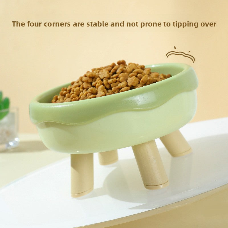 Pipitao 4-Legged Donut Cat Bowl Non-Slip Pet Food Dish Original Boxed Gift for Cats Kitten Feeding Bowl with Elevated Design