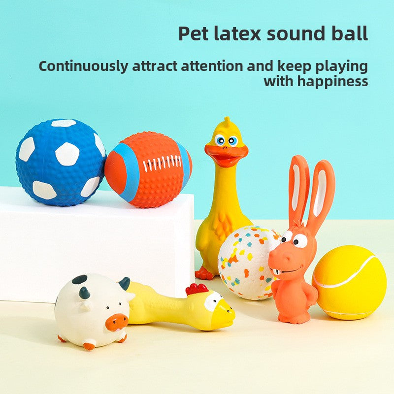 Pet Latex Toy Sound Grinding Ball