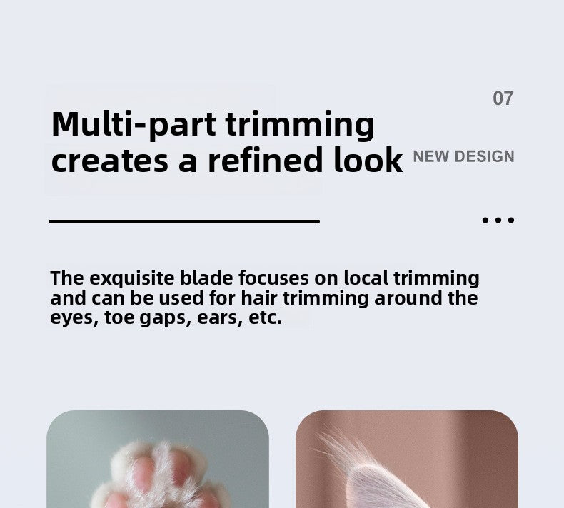 LED Light Pet Hair Trimmer Dog Cat Paw Hair Trimmer Paw Sole Hair Clipper Dog Hair Clipper