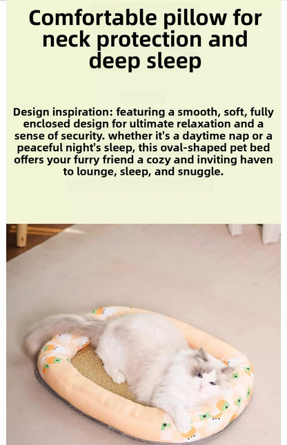 Summer Special Pet Cooling Pad Oval Track Thick Dog Bed Pet Essentials