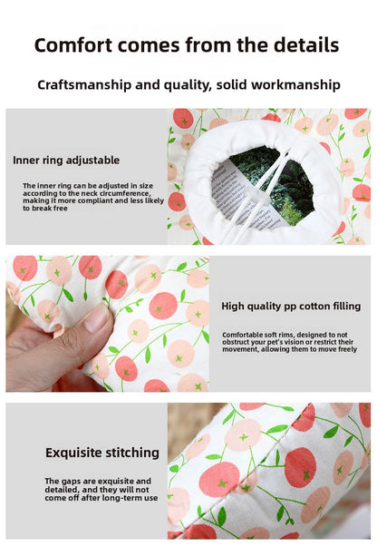 Pet Elizabethan Collar Anti-Bite Anti-Lick Soft Headband Cat Dog Neutering Shame Collar Adjustable Neckband