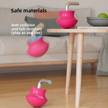 Interactive Cat Toys Laser Pointer Automatic Rotating Wand with Feather Teaser for Kittens Indoor Entertainment Exercise and Energy Consumption