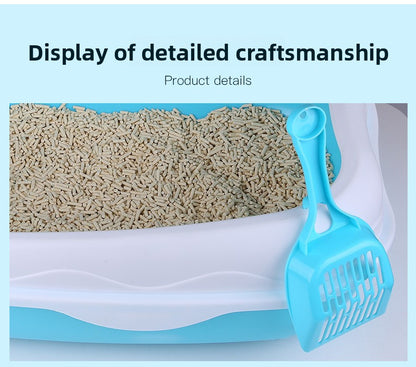 Semi-Enclosed Large Cat Litter Box Detachable Tray Plus Cat Toilet