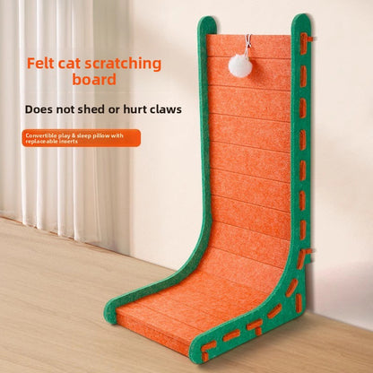 Large Felt LShaped Vertical Cat Scratching Board WearResistant Detachable Toy