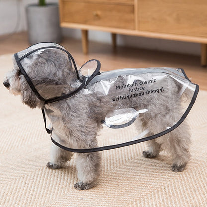 Waterproof Pet Raincoat Full Coverage Four Legged Design for Small and Medium Dogs Summer Outdoor Adventure Cartoon Teddy Dog Clothes