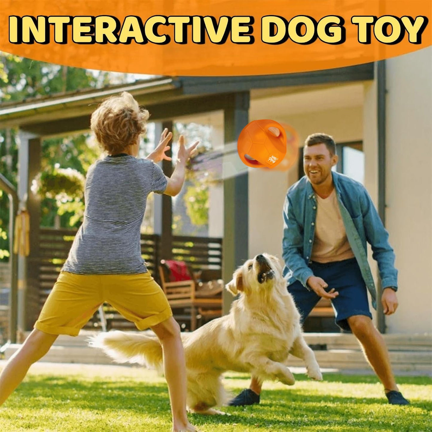 Squeaky Interactive Ball for Dogs Outdoor Tug of War Fun Teeth Cleaning Chew Toy