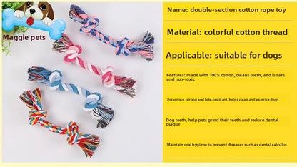 Interactive Dog Bite Pulling Rope Knot Toy for Medium to Large Puppies