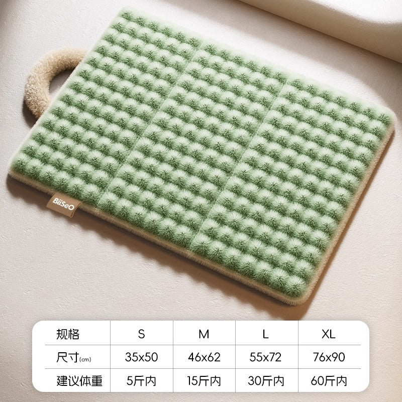 Deluxe Heated Pet Bed for Dogs Cats Warm Plush Mat with Removable Washable Cover All Season Cushion for Puppy Kitten Senior Pets