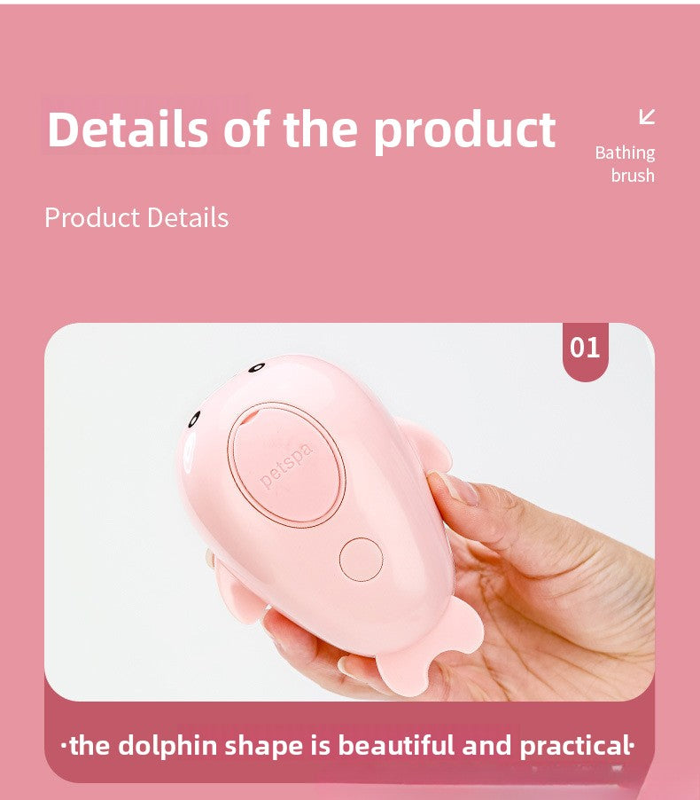 Pet Bath Spray Comb Cat Dog Electric Hair Removal Comb One-Key Anti-Flying Hair Dolphin Massage Brush Rechargeable