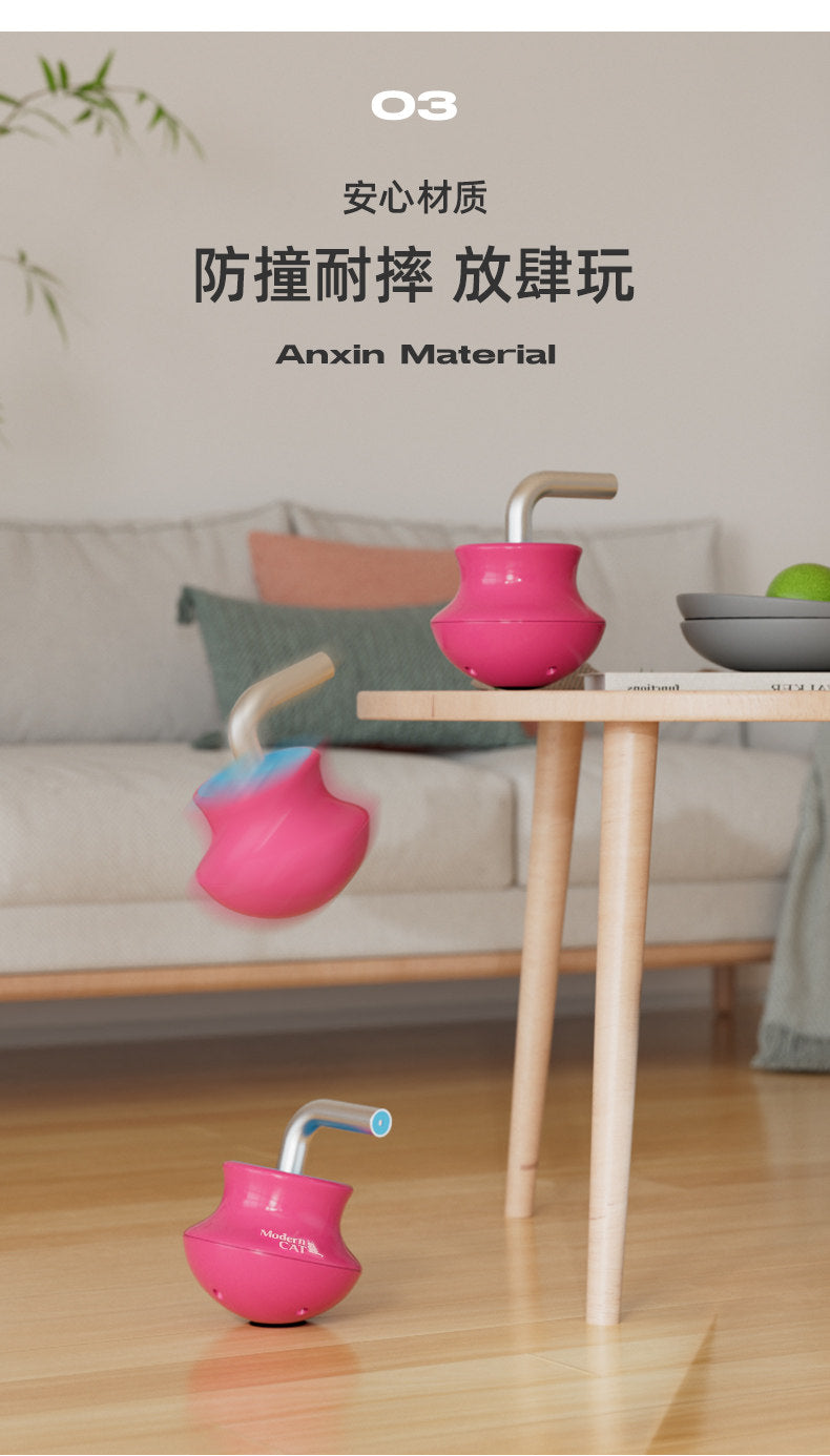 Interactive Cat Toys Laser Pointer Automatic Rotating Wand with Feather Teaser for Kittens Indoor Entertainment Exercise and Energy Consumption