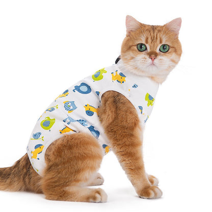 Post Surgery Cat Recovery Suit for Female Cats Anti Lick Cone Alternative Soft Breathable Pet Surgical Suit Spay Neuter Recovery