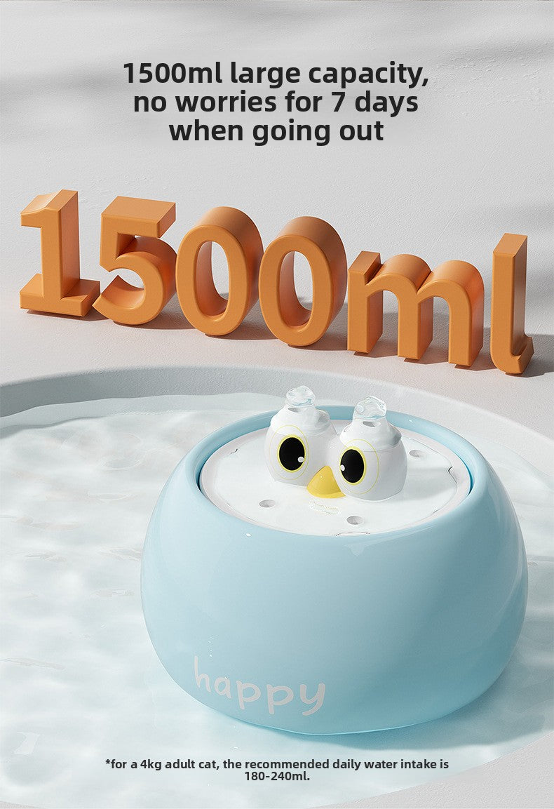 Premium Quiet Ceramic Cat Dog Water Fountain Automatic Circulating Drinker with Filter for Fresh Water