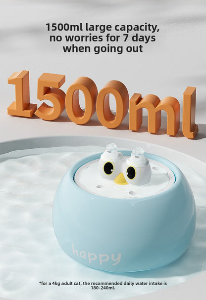 Premium Quiet Ceramic Cat Dog Water Fountain Automatic Circulating Drinker with Filter for Fresh Water