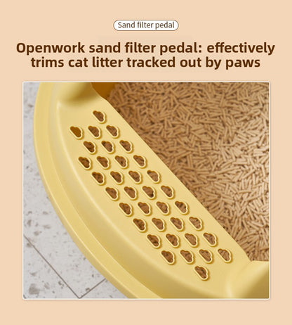 New Cat Supplies Extra Large SemiEnclosed Duckling Themed Cat Toilet