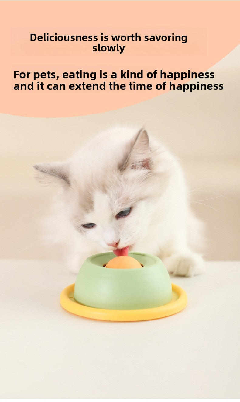 Interactive Cat Lick Mat Slow Feeder Toy for Boredom Relief Dental Care and Anti-Tip Self Entertainment with Cat Treats