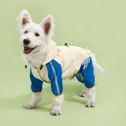 Pet Supplies Dog Clothing Raincoat Pet Clothes Autumn and Winter Thermal and Windproof Small Dog Raincoat Pet Shell Jacket