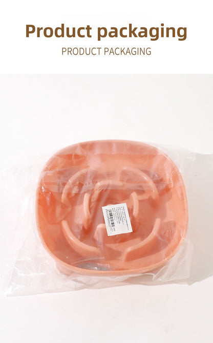 Pet Choking Prevention Flower Small Square Four-Legged Dog Slow Feeder