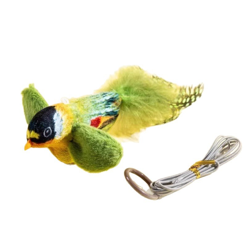 Simulation Bird Sound Cat Toy SelfEntertainment Teaser Wand for EnergyBurning Kitten