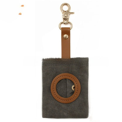 Portable Pet Dog Snack Bag Outdoor Drawstring Canvas Dog Food Bag Dog Supplies