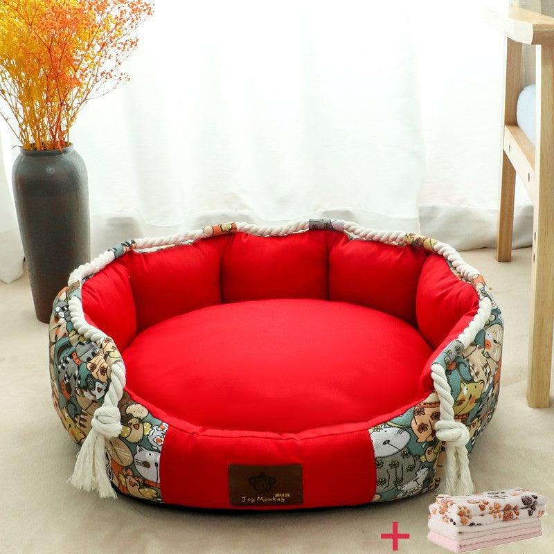 Universal Detachable Washable Pet Bed for Dogs Cats Large Medium Small Summer Cooling Mat