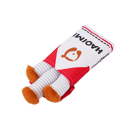 Dog Plush Sound Toy Imitation Cigarette Self-Entertainment Durable Chew Pet Supplies