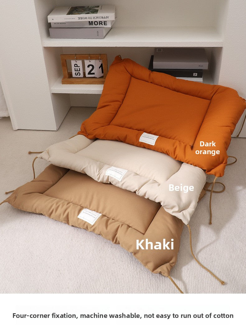 Cozy Ins Style Pet Bed Warm Thickened Marzis Cage Cushion for Dogs Cats Autumn Winter Soft Plush Comfortable Mat Korean Design