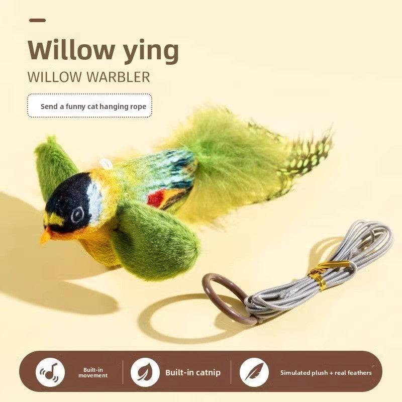 Simulation Bird Sound Cat Toy SelfEntertainment Teaser Wand for EnergyBurning Kitten
