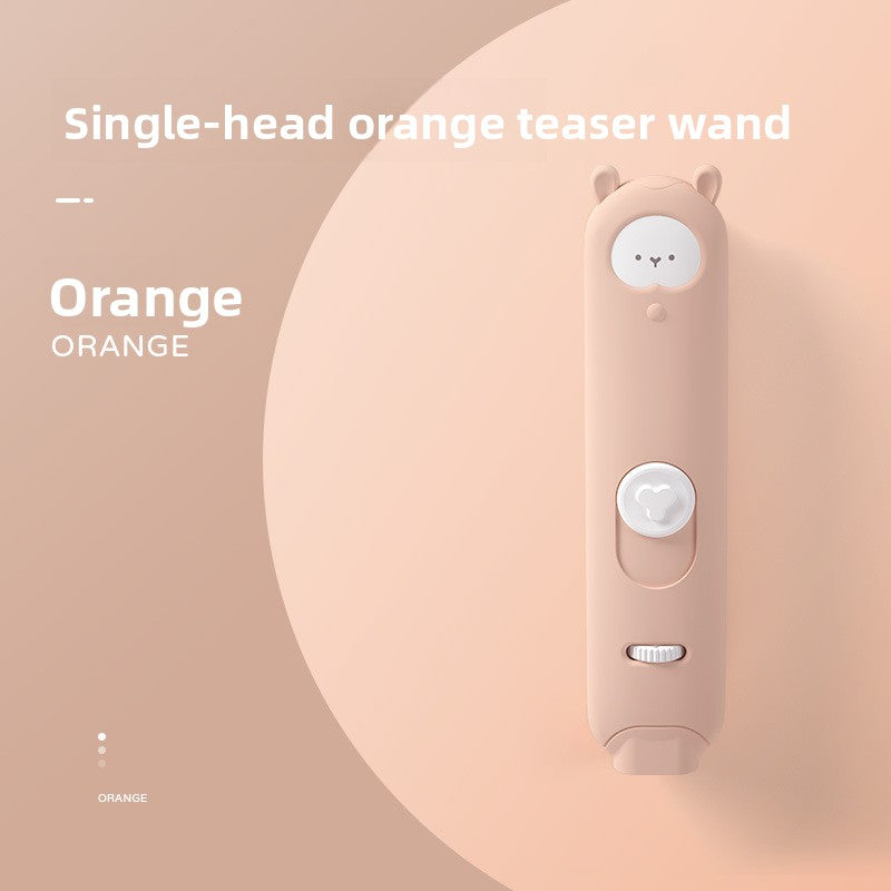 Infrared Laser Cat Teaser Wand with Detachable Feather Bell Interactive Cat Toys for Boredom and Exercise