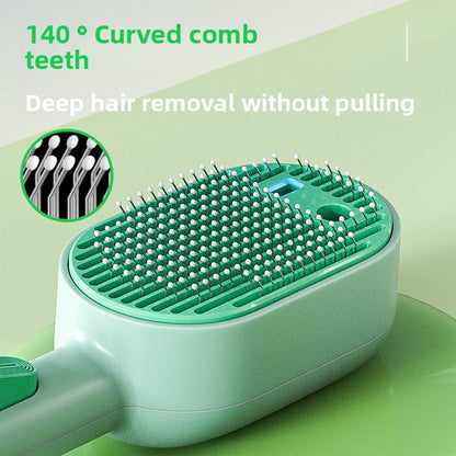 Magic Cat and Dog Hair Brush with Antibacterial Blue Light Spray Professional Pet Grooming Comb for Shedding Control Effectively Removes Loose Undercoat Fur