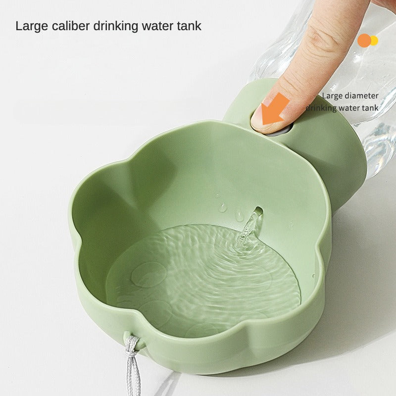 New pet dog dog out water cup puppy kettle water dispenser water bottle portable accompanying cup water food belt rope