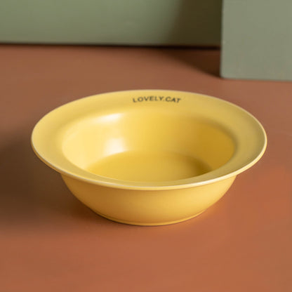 Elevated Dog Bowl with Neck Protection Macaron Series Acrylic Stand Ceramic Cat Food Bowl Non Slip Pet Feeder for Small Medium Dogs Cats