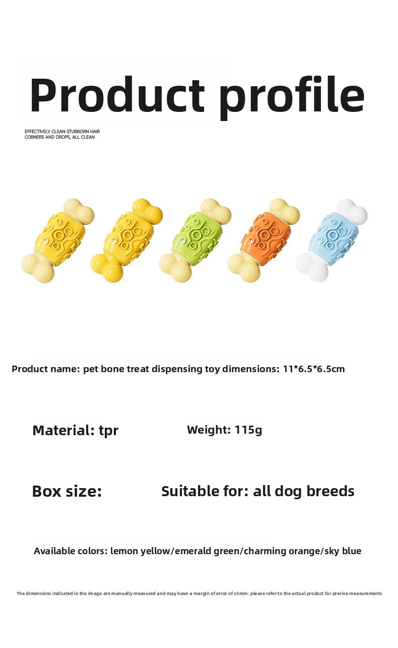 Dog Toy Sound Bone Treat Dispensing Chew Stick Durable Chew Toy Pet Supplies Dog Toothbrush