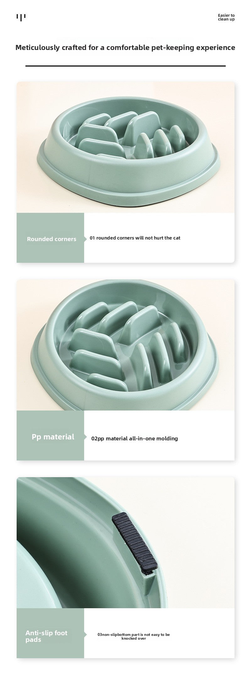 Dog Bowl Cat Bowl Slow Feeder Dog Anti-Choke Slow Feeder Food Bowl Large Capacity Feeder Non-Slip Anti-Tip Pet Bowl