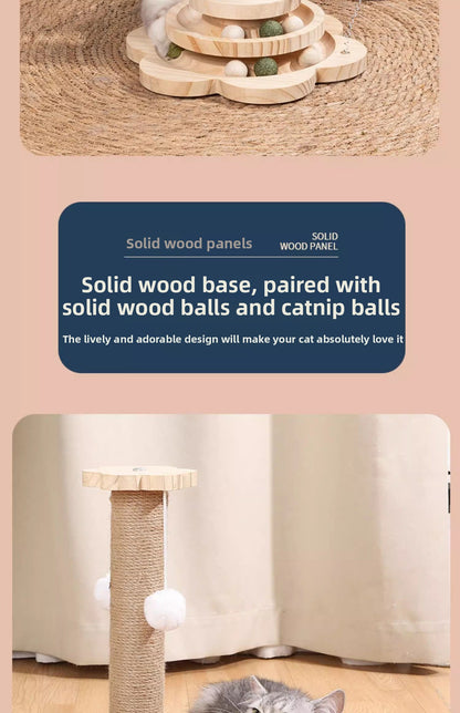 WearResistant Sisal Cat Scratching Post Board Toy for Vertical Climbing Boredom Relief