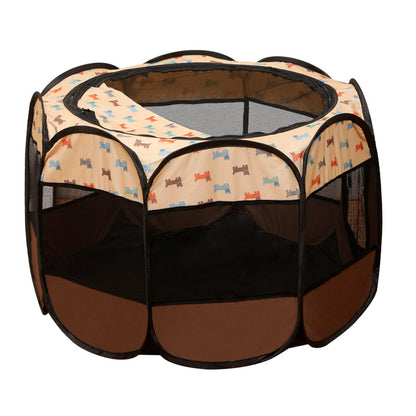 Octagonal Pet Playpen Pet Tent Oxford Cloth Scratch-Resistant Foldable Dog Cage Dog Cat Delivery Room Dog House Cat House