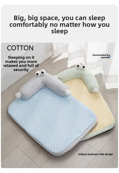 Breathable Cooling Dog Bed for Summer Big Eyed Monster Sofa Mat Small Dog Cat Nest Pet House Washable