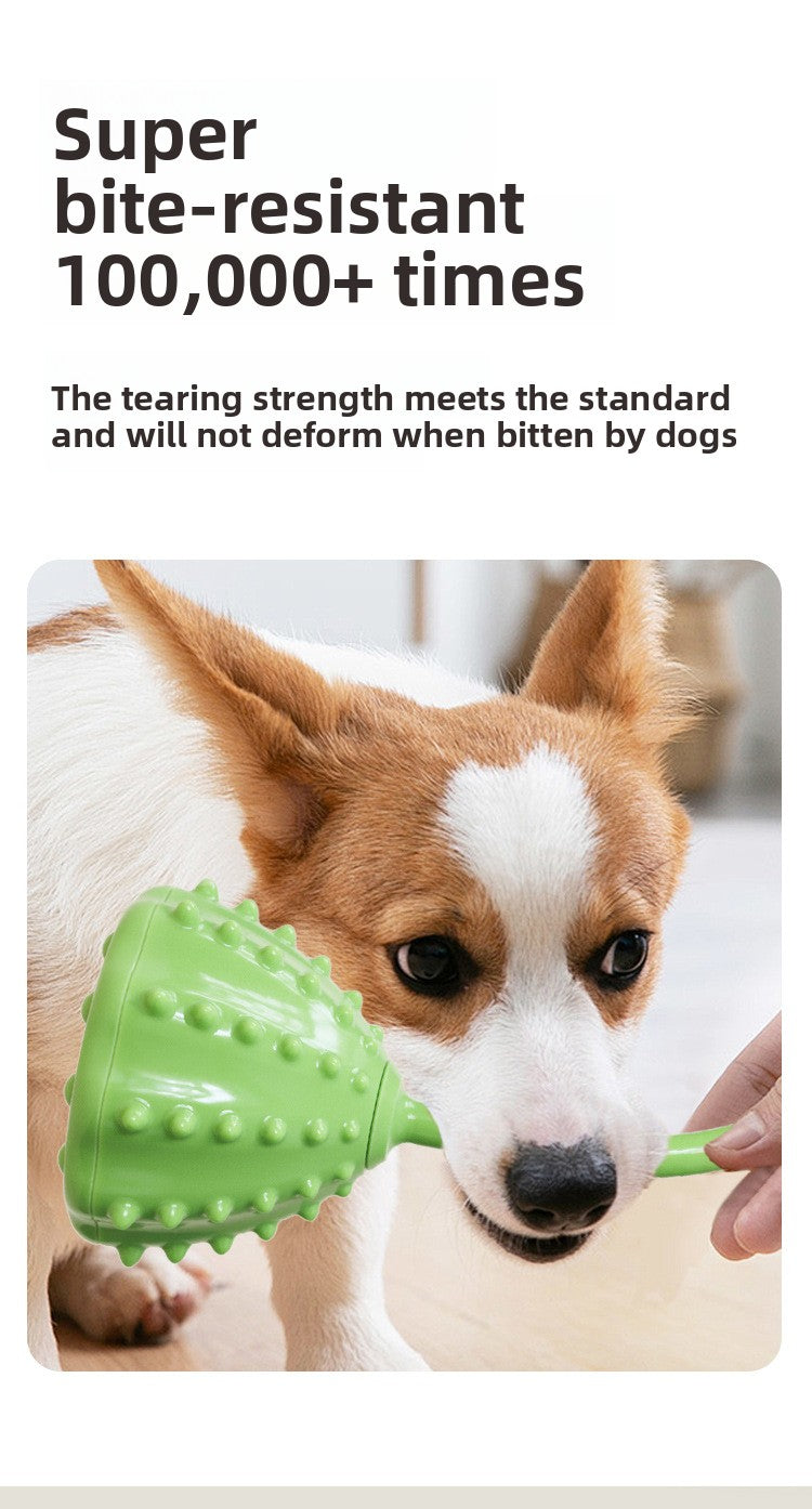 Interactive Dog Treat Dispensing Ball Toy Durable Chew Resistant Self-Play Pet Toy for Boredom Relief Mental Stimulation and Teeth Cleaning