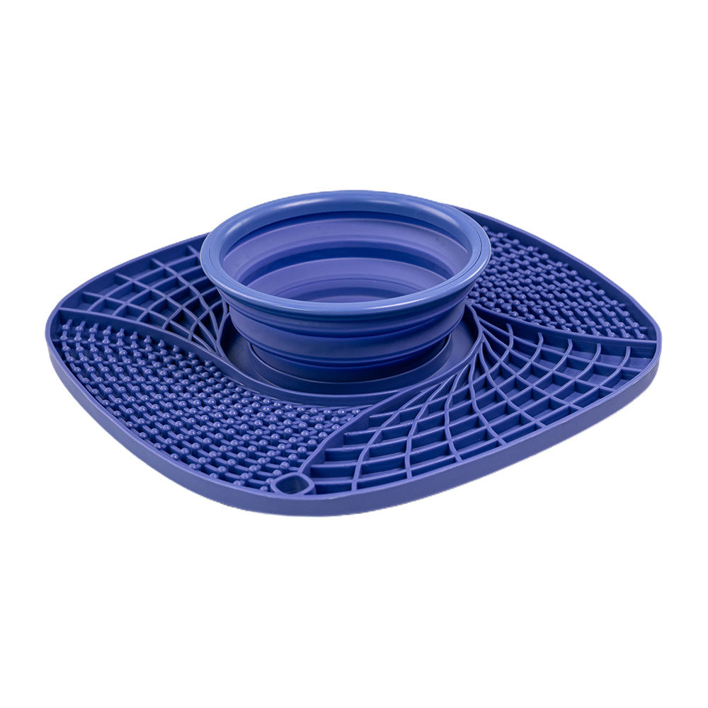 Premium Silicone Slow Feeder Bowl for Dogs and Cats Anti Choke Anti Spill Food Mat with Non Slip Bottom for Messy Eaters
