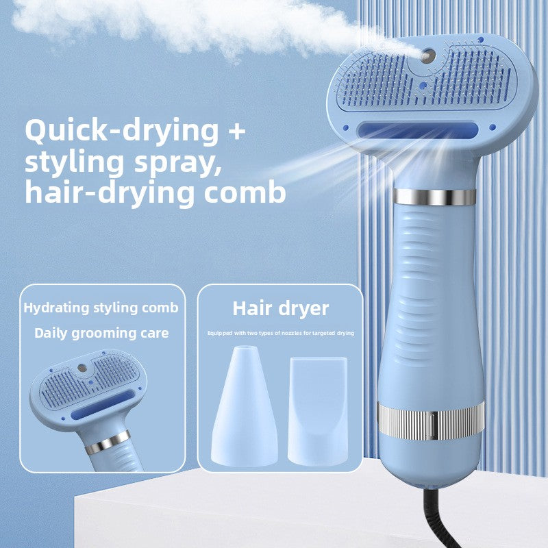 Quick-Dry Fluffy Pet Hair Dryer Spray Combo for Cats Dogs Grooming