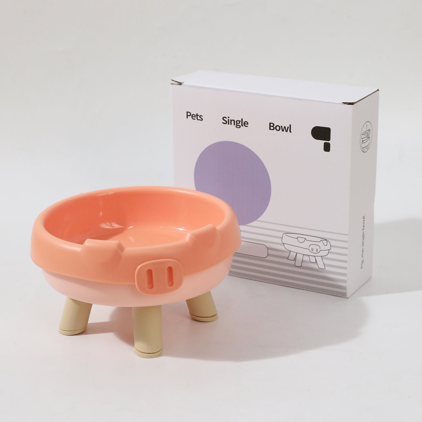 Pipitao 4-Legged Donut Cat Bowl Non-Slip Pet Food Dish Original Boxed Gift for Cats Kitten Feeding Bowl with Elevated Design